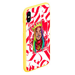 Чехол iPhone XS Max матовый 6ix9ine Tekashi, цвет: 3D-желтый — фото 2