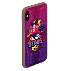 Чехол iPhone XS Max матовый Surge Brawl Stars, цвет: 3D-коричневый — фото 2