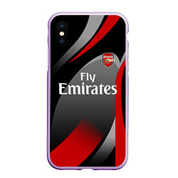 Чехол iPhone XS Max матовый ARSENAL UNIFORM, цвет: 3D-сиреневый