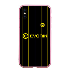 Чехол iPhone XS Max матовый BORUSSIA DORTMUND, цвет: 3D-розовый