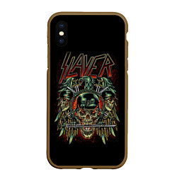 Чехол iPhone XS Max матовый Slayer, цвет: 3D-коричневый