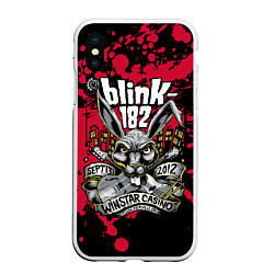 Чехол iPhone XS Max матовый Blink 182, цвет: 3D-белый