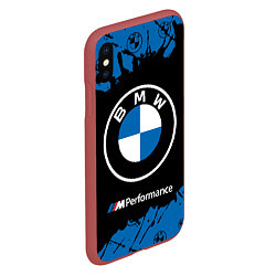 Чехол iPhone XS Max матовый BMW БМВ, цвет: 3D-красный — фото 2