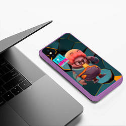 Чехол iPhone XS Max матовый Fall Guys Gordon Freeman, цвет: 3D-фиолетовый — фото 2