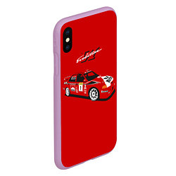 Чехол iPhone XS Max матовый Mitsubishi Lancer Evolution VI, цвет: 3D-сиреневый — фото 2