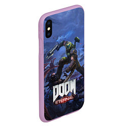 Чехол iPhone XS Max матовый Doom Eternal The Ancient Gods, цвет: 3D-сиреневый — фото 2