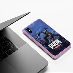 Чехол iPhone XS Max матовый Doom Eternal The Ancient Gods, цвет: 3D-сиреневый — фото 2