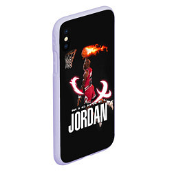 Чехол iPhone XS Max матовый MICHAEL JORDAN, цвет: 3D-светло-сиреневый — фото 2