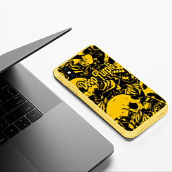 Чехол iPhone XS Max матовый Deep Purple, цвет: 3D-желтый — фото 2
