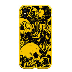 Чехол iPhone XS Max матовый Deep Purple, цвет: 3D-желтый