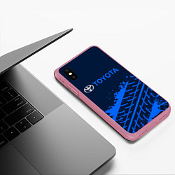 Чехол iPhone XS Max матовый TOYOTA ТОЙОТА, цвет: 3D-малиновый — фото 2