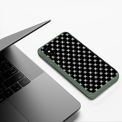 Чехол iPhone XS Max матовый Черепа, цвет: 3D-темно-зеленый — фото 2