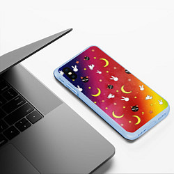 Чехол iPhone XS Max матовый SAILOR MOON, цвет: 3D-голубой — фото 2