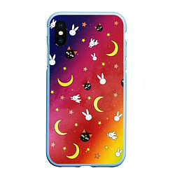 Чехол iPhone XS Max матовый SAILOR MOON, цвет: 3D-голубой