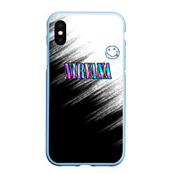 Чехол iPhone XS Max матовый Nirvana, цвет: 3D-голубой