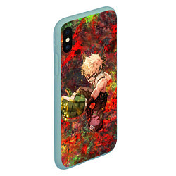 Чехол iPhone XS Max матовый Бакуго Кацуки, цвет: 3D-мятный — фото 2