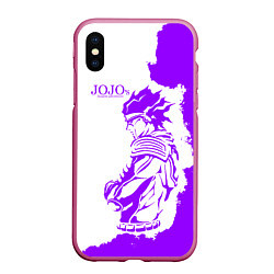 Чехол iPhone XS Max матовый JoJo Bizarre Adventure, цвет: 3D-малиновый