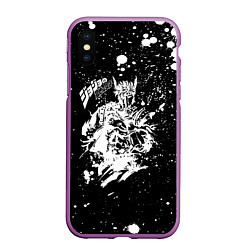 Чехол iPhone XS Max матовый JoJo Bizarre Adventure, цвет: 3D-фиолетовый