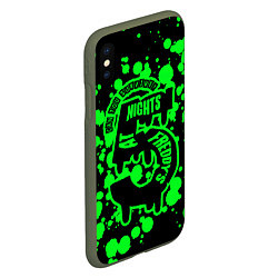 Чехол iPhone XS Max матовый Five Nights at Freddy, цвет: 3D-темно-зеленый — фото 2