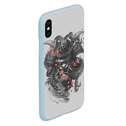 Чехол iPhone XS Max матовый Samurai, цвет: 3D-голубой — фото 2