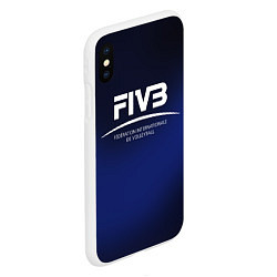 Чехол iPhone XS Max матовый FIVB Volleyball, цвет: 3D-белый — фото 2