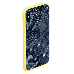 Чехол iPhone XS Max матовый Геометрия, цвет: 3D-желтый — фото 2