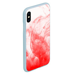 Чехол iPhone XS Max матовый RED SMOKE, цвет: 3D-голубой — фото 2