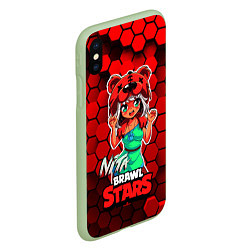 Чехол iPhone XS Max матовый Nita Brawl Stars, цвет: 3D-салатовый — фото 2
