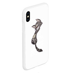 Чехол iPhone XS Max матовый Милый котя цвета 3D-белый — фото 2