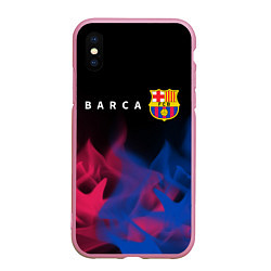 Чехол iPhone XS Max матовый BARCELONA БАРСЕЛОНА, цвет: 3D-розовый