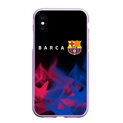 Чехол iPhone XS Max матовый BARCELONA БАРСЕЛОНА, цвет: 3D-сиреневый