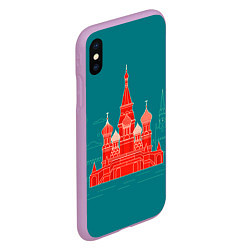 Чехол iPhone XS Max матовый Москва, цвет: 3D-сиреневый — фото 2