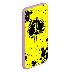 Чехол iPhone XS Max матовый Death Note, цвет: 3D-сиреневый — фото 2
