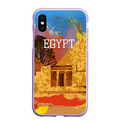 Чехол iPhone XS Max матовый Египет Пирамида Хеопса, цвет: 3D-светло-сиреневый
