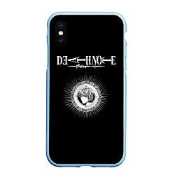 Чехол iPhone XS Max матовый Death Note, цвет: 3D-голубой