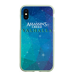 Чехол iPhone XS Max матовый Assassins Creed Valhalla, цвет: 3D-салатовый