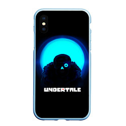 Чехол iPhone XS Max матовый UNDERTALE, цвет: 3D-голубой