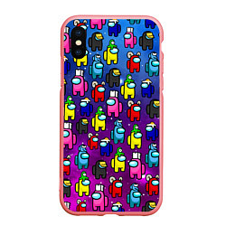 Чехол iPhone XS Max матовый AMONG US, цвет: 3D-баблгам