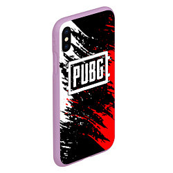 Чехол iPhone XS Max матовый PUBG, цвет: 3D-сиреневый — фото 2