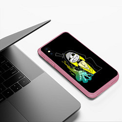 Чехол iPhone XS Max матовый UNDERTALE, цвет: 3D-малиновый — фото 2