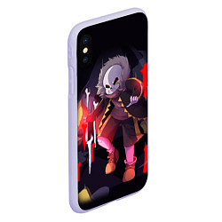 Чехол iPhone XS Max матовый UNDERTALE, цвет: 3D-светло-сиреневый — фото 2