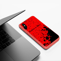 Чехол iPhone XS Max матовый КОРОЛЬ И ШУТ, цвет: 3D-красный — фото 2