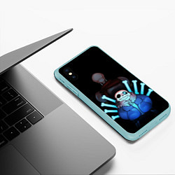 Чехол iPhone XS Max матовый UNDERTALE, цвет: 3D-мятный — фото 2