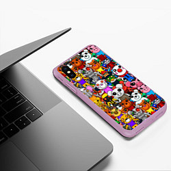 Чехол iPhone XS Max матовый ROBLOX PIGGY, цвет: 3D-сиреневый — фото 2