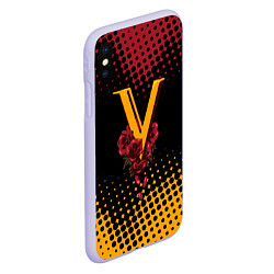 Чехол iPhone XS Max матовый CYBERPUNK 2077 VALENTINO, цвет: 3D-светло-сиреневый — фото 2