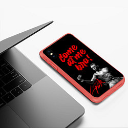 Чехол iPhone XS Max матовый Israel Adesanya, цвет: 3D-красный — фото 2