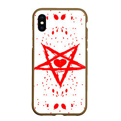 Чехол iPhone XS Max матовый GHOSTEMANE, цвет: 3D-коричневый