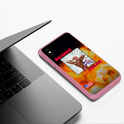 Чехол iPhone XS Max матовый Big Ricardo, цвет: 3D-малиновый — фото 2