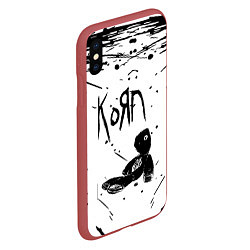 Чехол iPhone XS Max матовый Korn, цвет: 3D-красный — фото 2