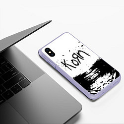 Чехол iPhone XS Max матовый Korn, цвет: 3D-светло-сиреневый — фото 2